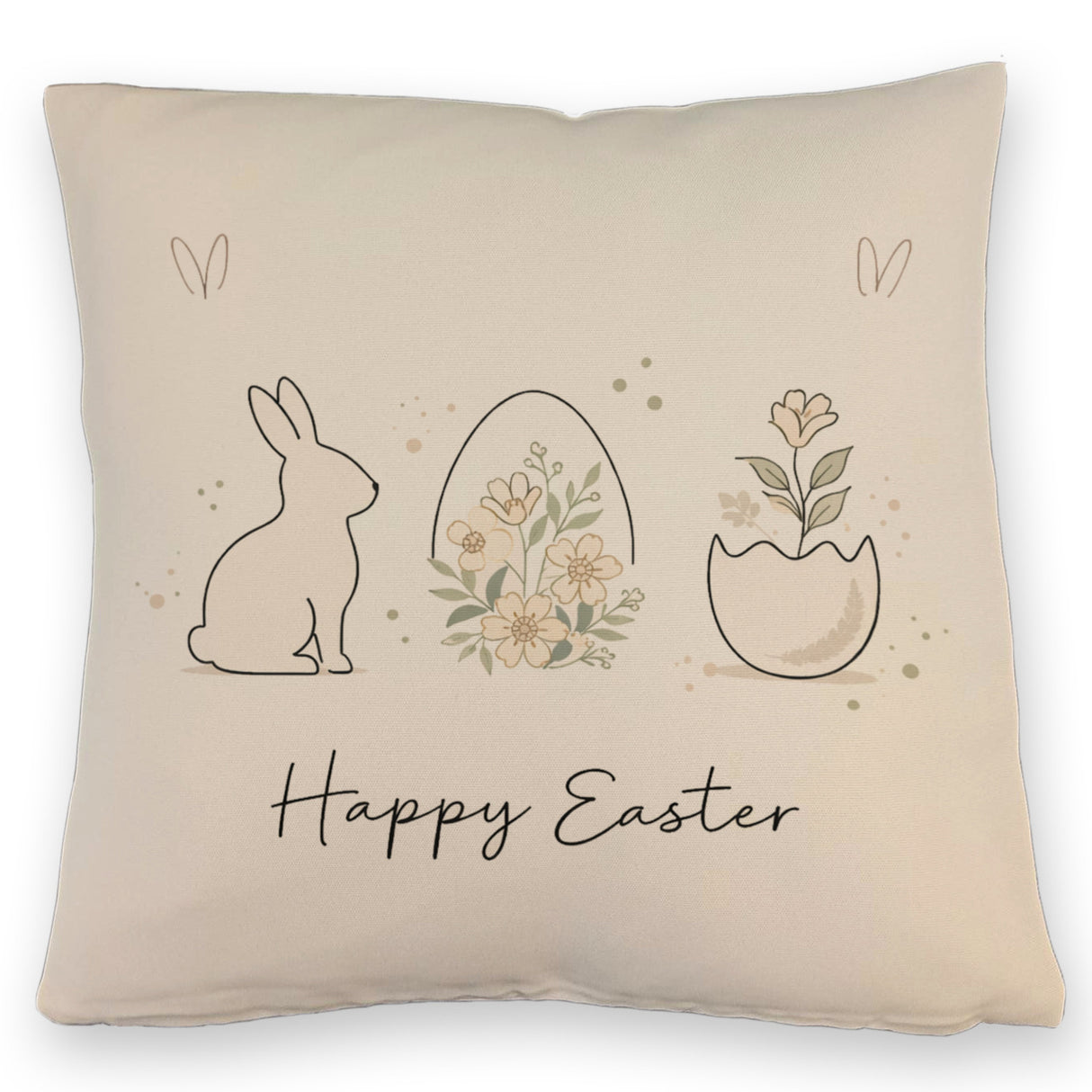 Happy Easter Kissen mit Hase Ei Design