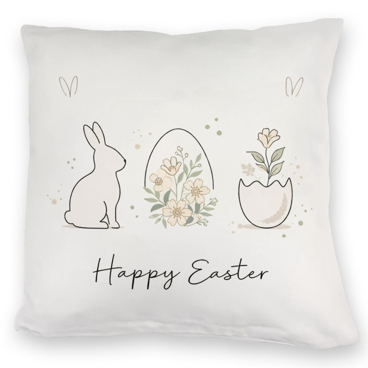 Happy Easter Kissen mit Hase Ei Design