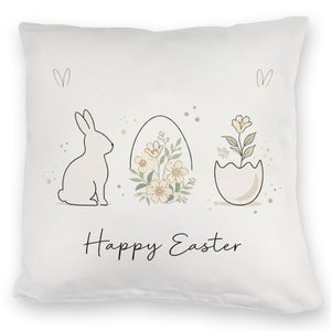 Happy Easter Kissen mit Hase Ei Design