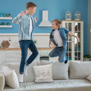 Happy Easter Kissen mit Hase Ei Design