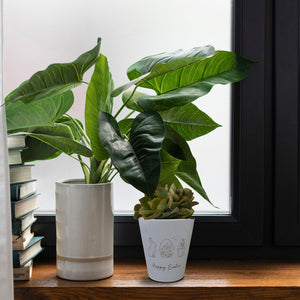 Happy Easter Blumentopf mit Hase Ei Design