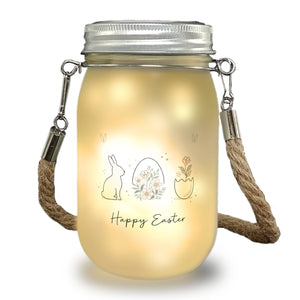 Happy Easter Solarlicht mit Hase Ei Design