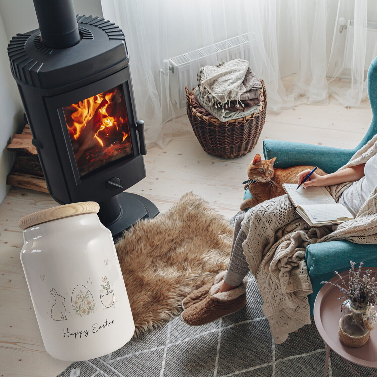 Happy Easter Keksdose mit Hase Ei Design