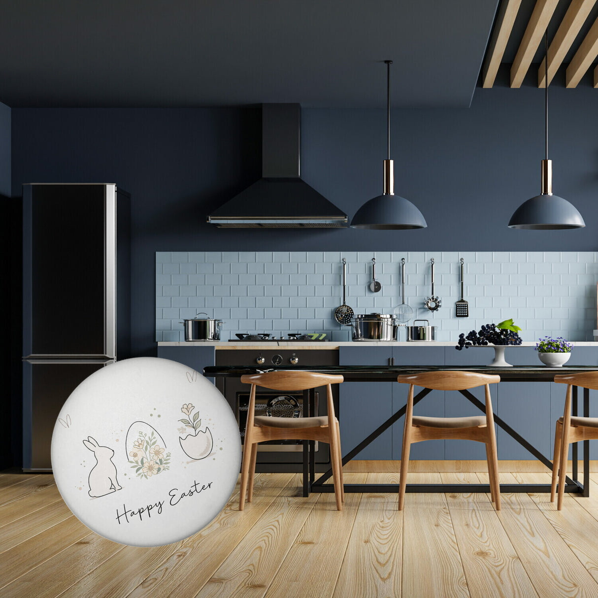 Happy Easter Magnet mit Hase Ei Design