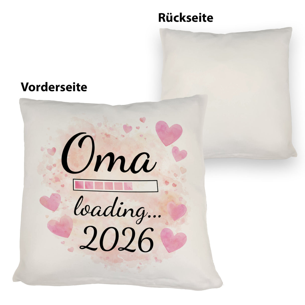 Rosa Herzen Kissen Oma Loading... 2026