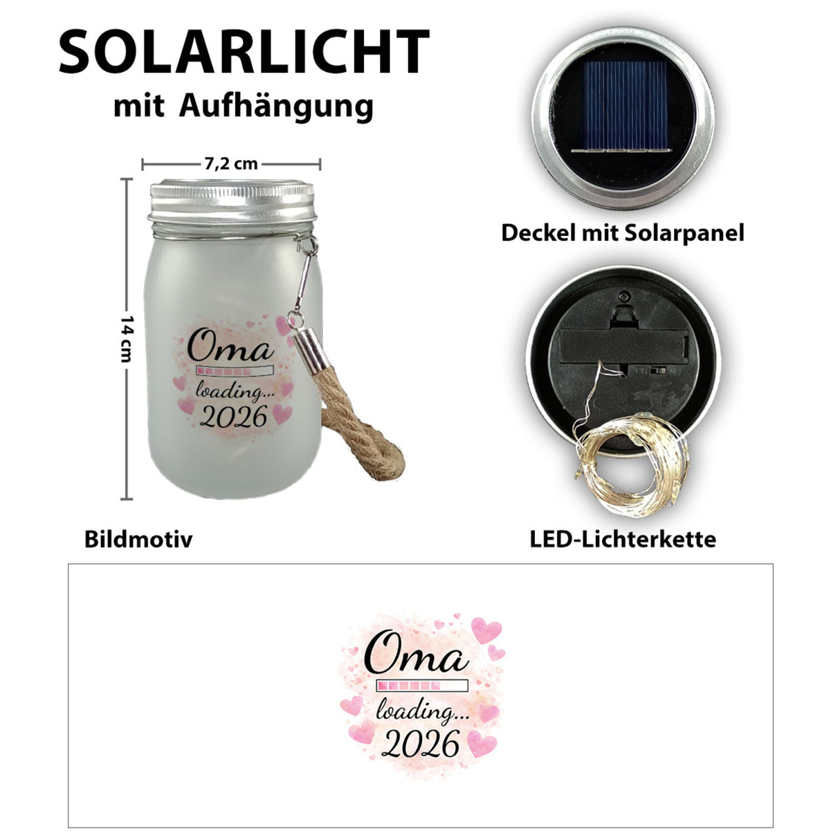 Rosa Herzen Solarlicht Oma Loading... 2026