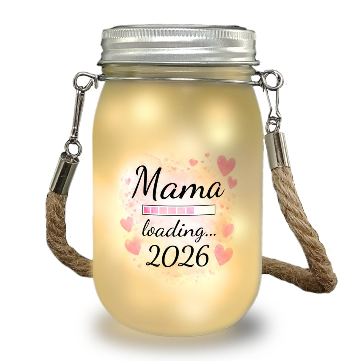 Rosa Herzen Mama Solarlicht - Mama loading... 2026