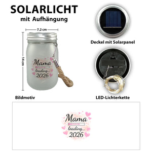 Rosa Herzen Mama Solarlicht - Mama loading... 2026
