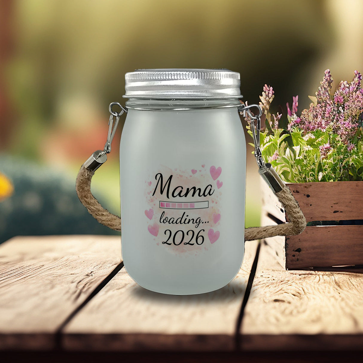 Rosa Herzen Mama Solarlicht - Mama loading... 2026