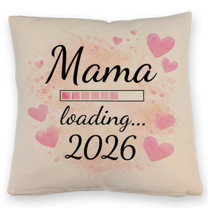 Rosa Herzen Mama Kissen - Mama loading... 2026