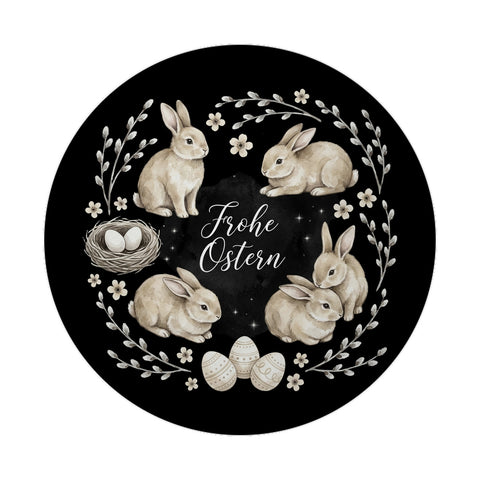 Frohe Ostern Magnet Haselnussfarbene Kaninchen mit Nest