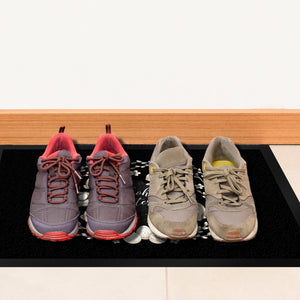 Frohe Ostern Fußmatte in 35x50 cm Haselnussfarbene Kaninchen mit Nest