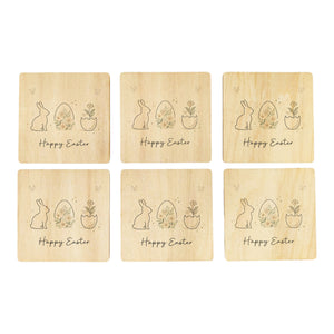 Happy Easter Untersetzer mit Hase Ei Design