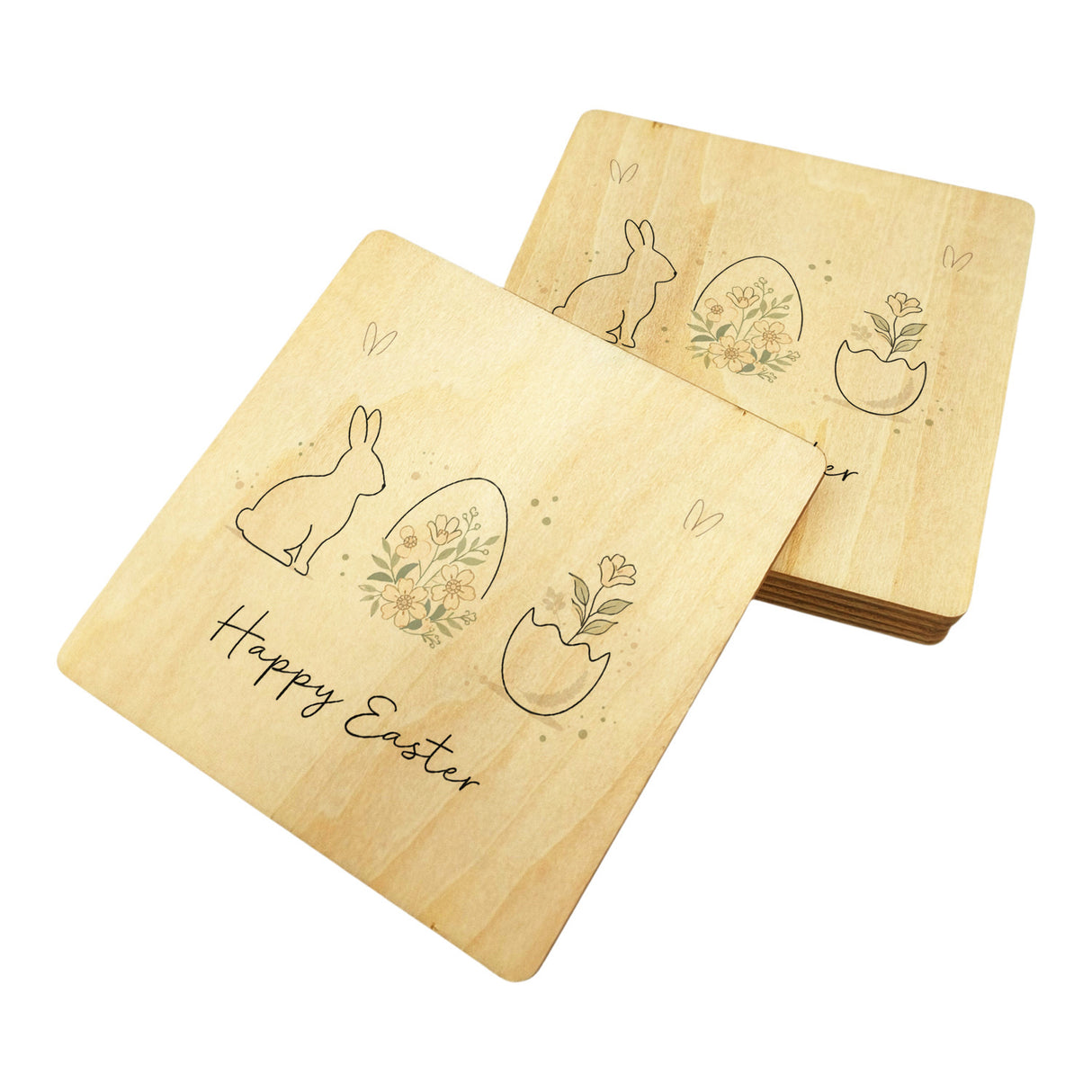 Happy Easter Untersetzer mit Hase Ei Design