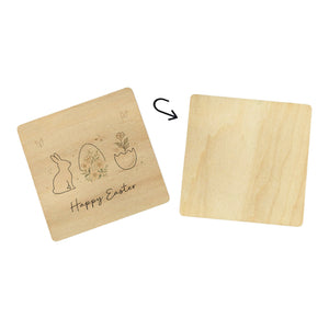 Happy Easter Untersetzer mit Hase Ei Design