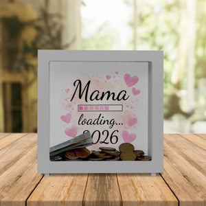 Rosa Herzen Mama Spardose - Mama loading... 2026