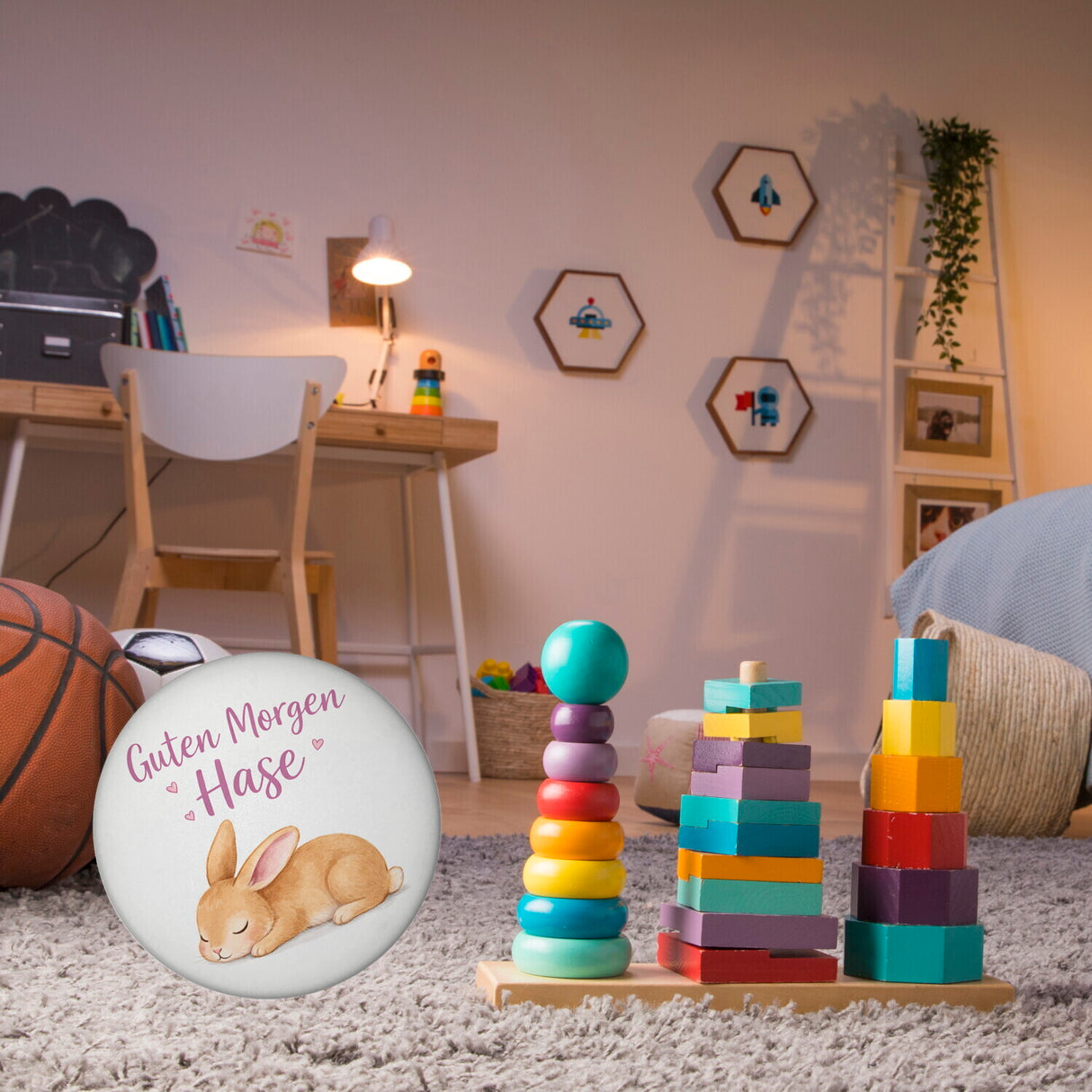 Schlafender Hase Guten Morgen Magnet