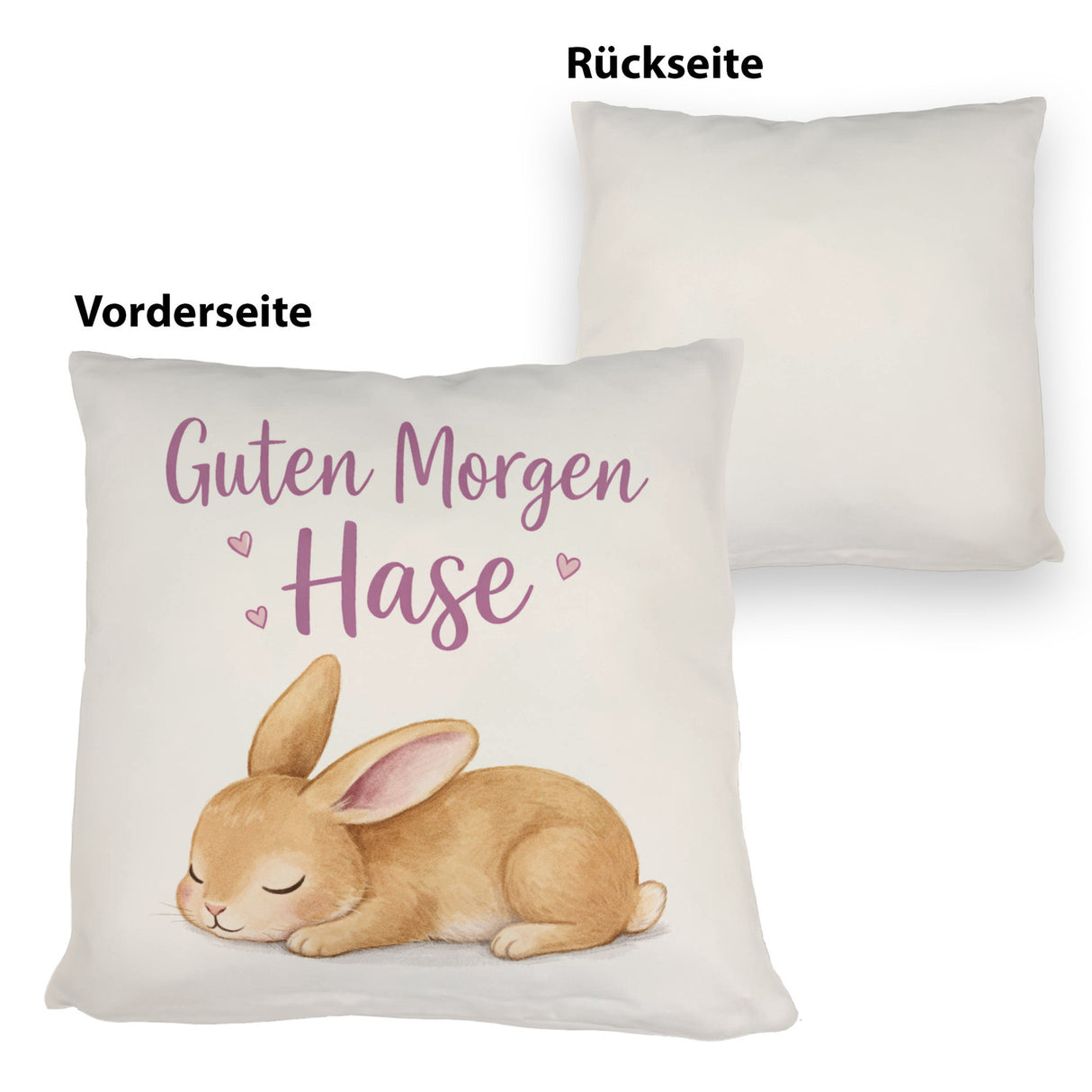 Schlafender Hase Guten Morgen Kissen