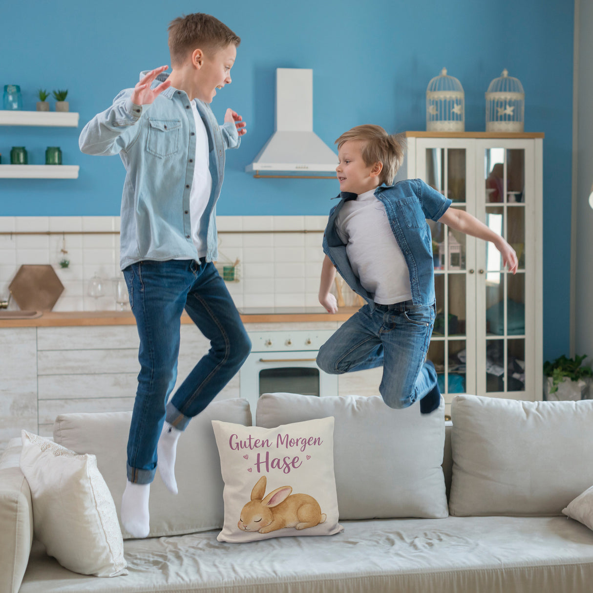 Schlafender Hase Guten Morgen Kissen