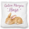 Schlafender Hase Guten Morgen Kissen