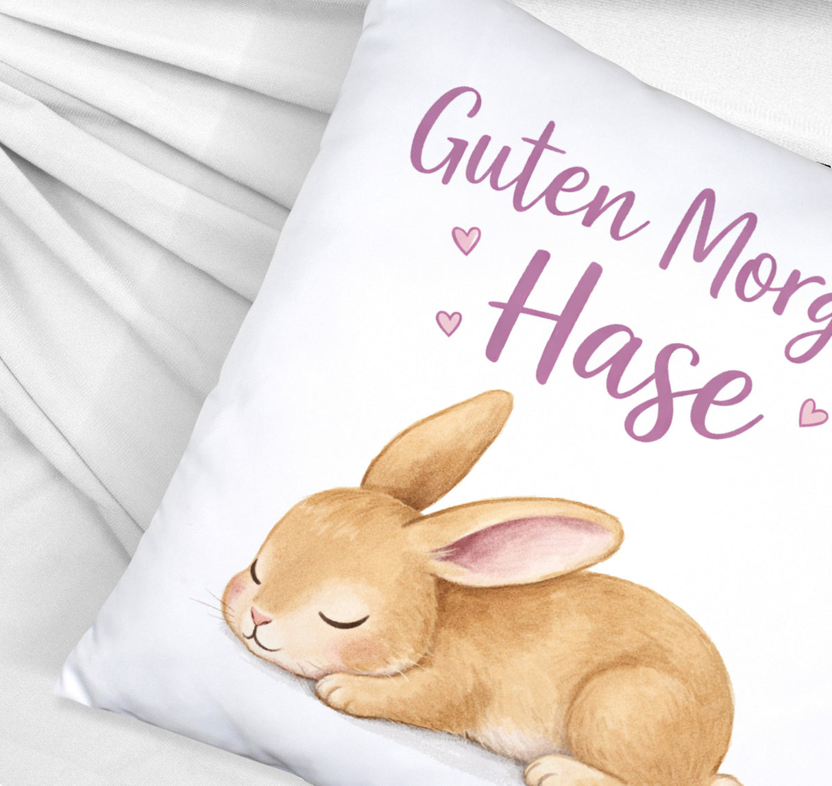 Schlafender Hase Guten Morgen Kissen