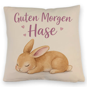 Schlafender Hase Guten Morgen Kissen