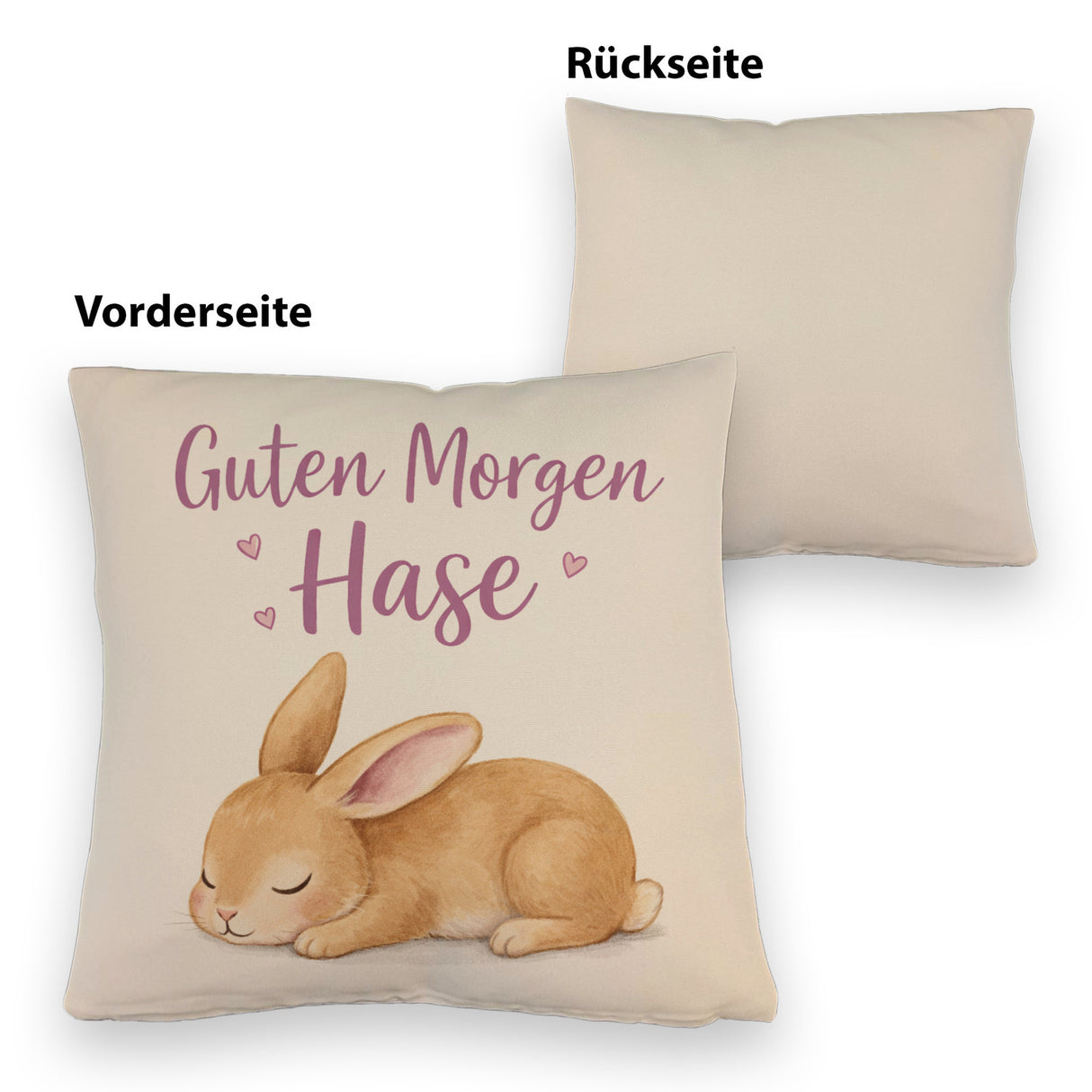 Schlafender Hase Guten Morgen Kissen