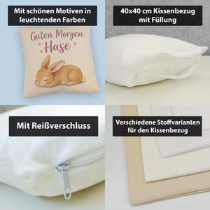 Schlafender Hase Guten Morgen Kissen