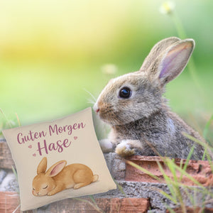 Schlafender Hase Guten Morgen Kissen