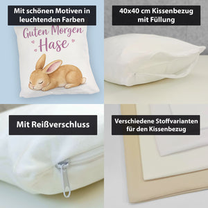 Schlafender Hase Guten Morgen Kissen