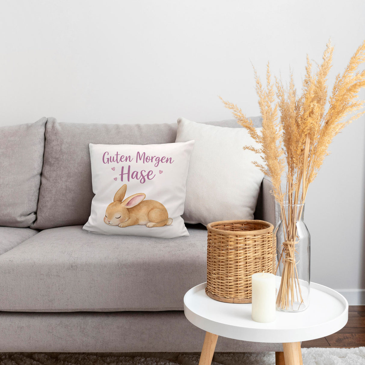 Schlafender Hase Guten Morgen Kissen