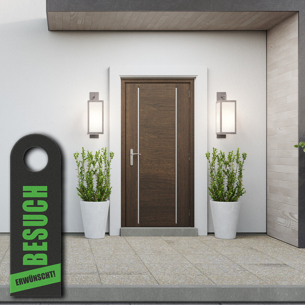 Besuch erwünscht, Besuch unerwünscht Türhänger mit Spruch: Besuch erwünscht, Besuch unerwünscht