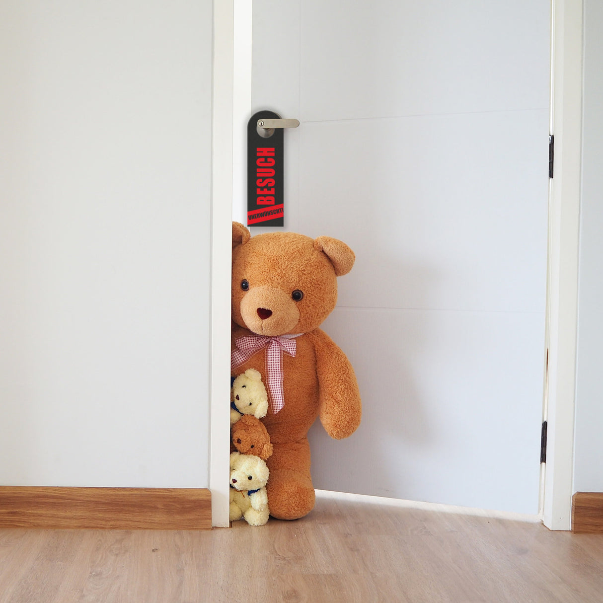 Besuch erwünscht, Besuch unerwünscht Türhänger mit Spruch: Besuch erwünscht, Besuch unerwünscht