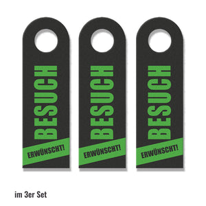 Besuch erwünscht, Besuch unerwünscht Türhänger mit Spruch: Besuch erwünscht, Besuch unerwünscht