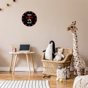 Zweisamkeit Wanduhr mit Spruch: Möchte keine Stunde mit dir missen