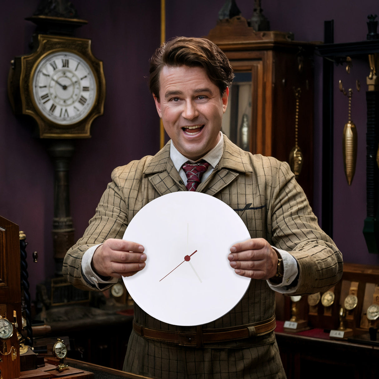 Zweisamkeit Wanduhr mit Spruch: Möchte keine Stunde mit dir missen