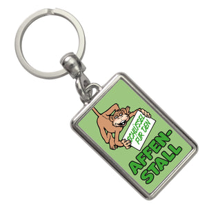 Affe Schlüsselanhänger mit Spruch: Schlüssel für den Affenstall