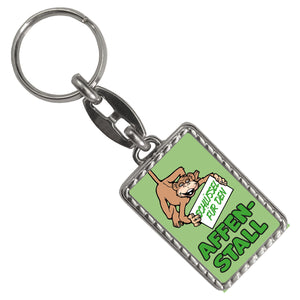 Affe Schlüsselanhänger mit Spruch: Schlüssel für den Affenstall