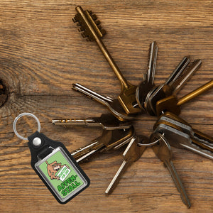 Affe Schlüsselanhänger mit Spruch: Schlüssel für den Affenstall