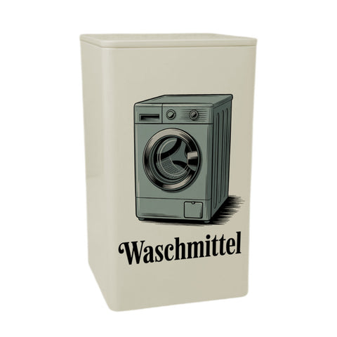 Vintage Waschmittel Dose 900ml mit Waschmaschine