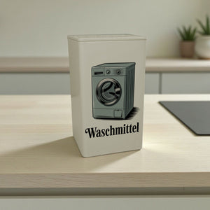 Vintage Waschmittel Dose 900ml mit Waschmaschine