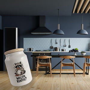 Verfressener Waschbär - Welffe Kekffe Keksdose