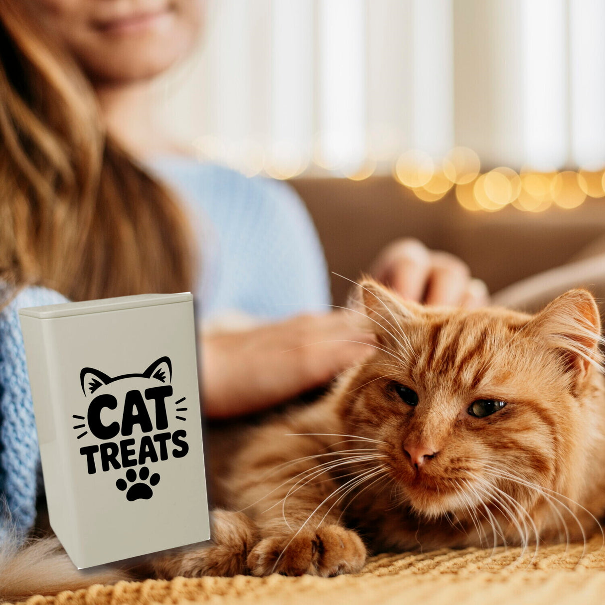 Cat Treats Dose 900ml mit Katzenlogo