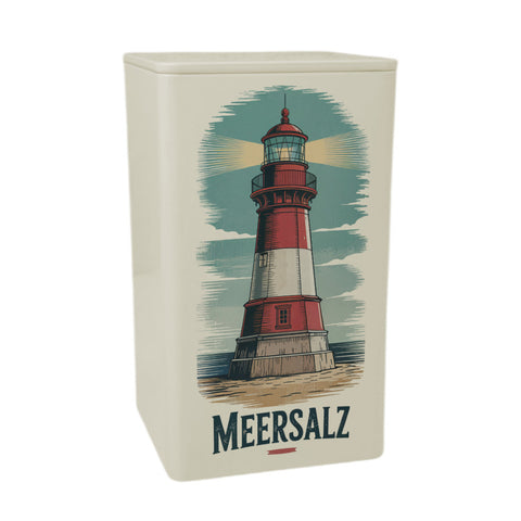 Meersalz Vintage Dose 900ml mit Leuchtturm für Küstenliebhaber