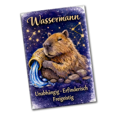 Wassermann Sternzeichen Cabybara Souvenir Magnet für Astrologie Fans