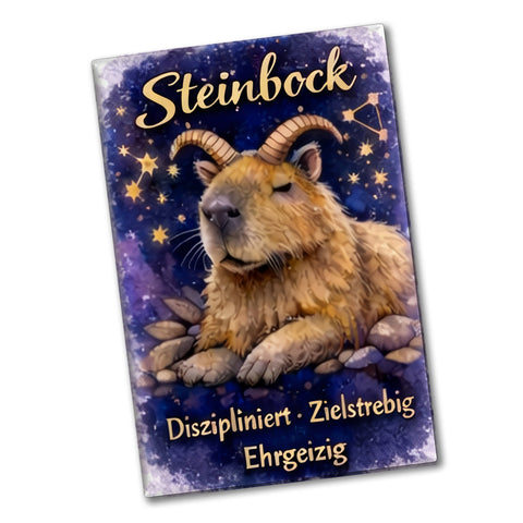 Steinbock Sternzeichen Cabybara Souvenir Magnet für Astrologie Fans