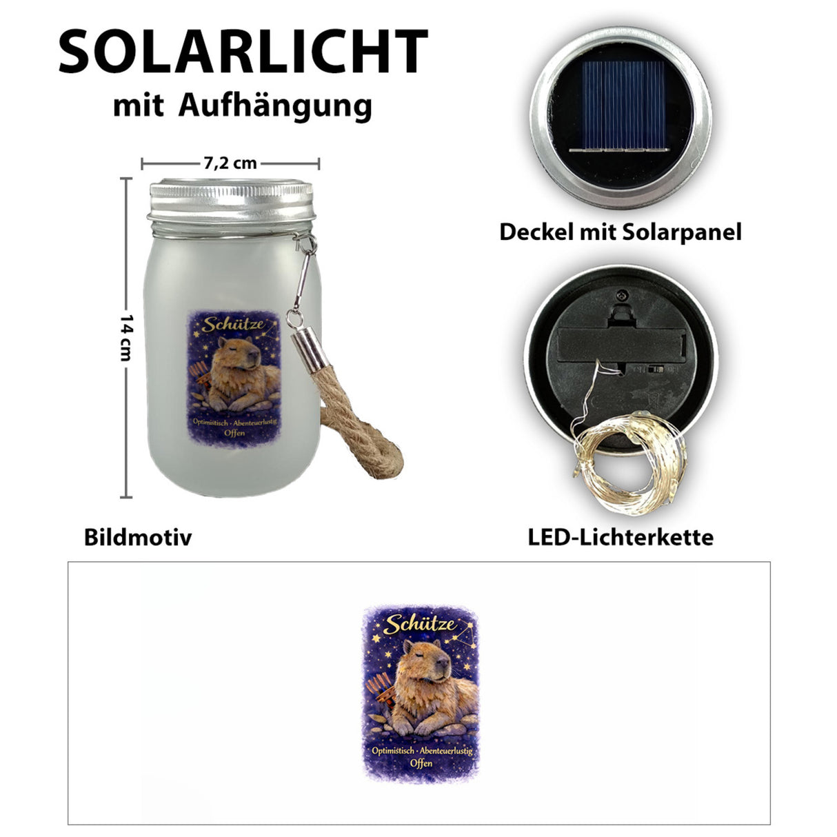 Schütze Sternzeichen Cabybara Magnet für Astrologie Fans