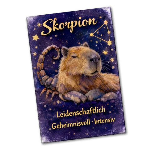 Skorpion Sternzeichen Cabybara Souvenir Magnet für Astrologie Fans