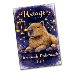 Waage Sternzeichen Cabybara Souvenir Magnet für Astrologie Fans