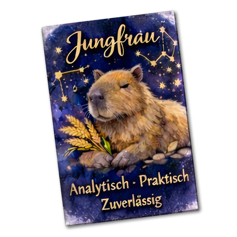 Jungfrau Sternzeichen Cabybara Souvenir Magnet für Astrologie Fans